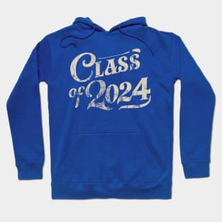 Class of 2024 distressed texture Hoodie